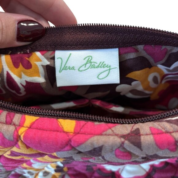 Vera Bradley Carnaby Retired Pattern Shoulder Bag Fuschia Pink Flower Excellent - Picture 7 of 7